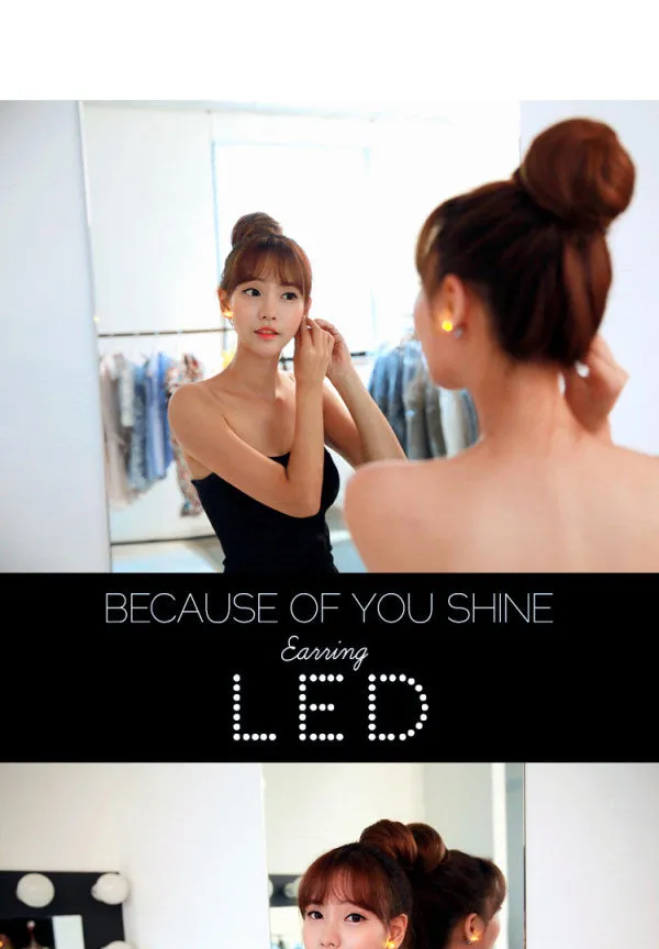 Night Ice Crystal LED Earrings