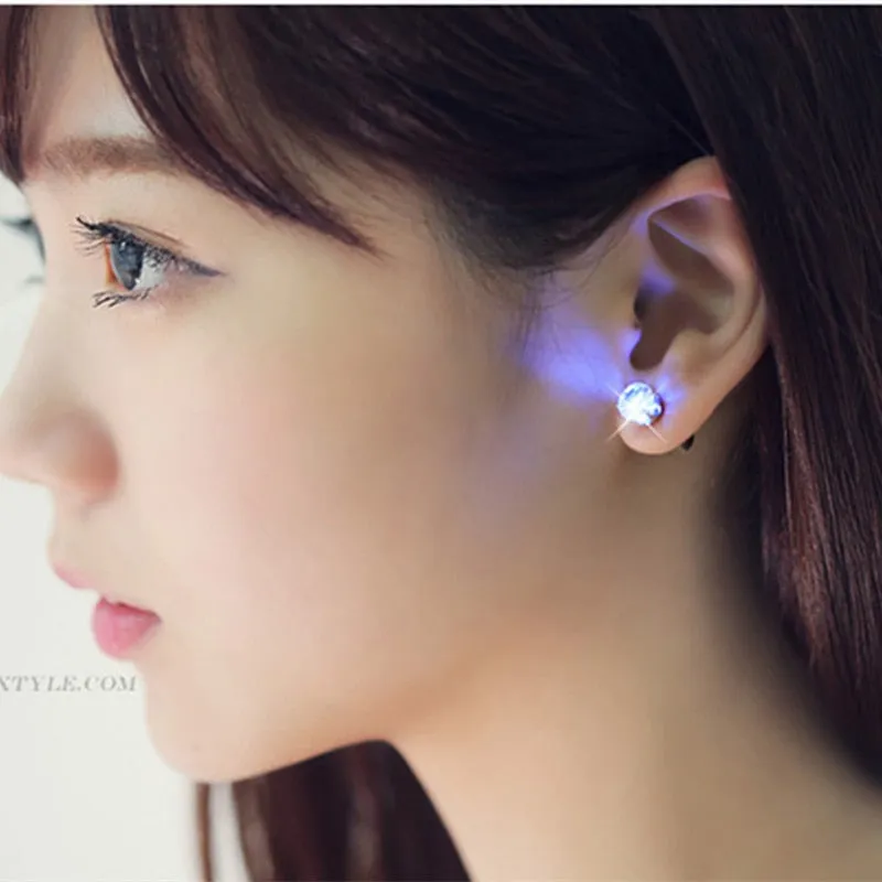 Night Ice Crystal LED Earrings