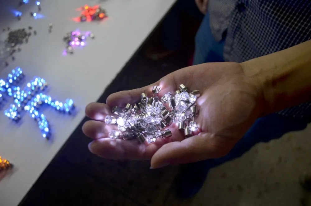 Night Ice Crystal LED Earrings