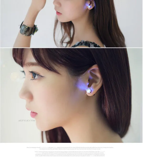 Night Ice Crystal LED Earrings