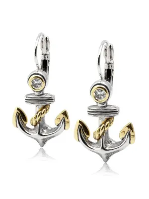 Ocean Images Seaside Collection Anchor Fishwire Earrings