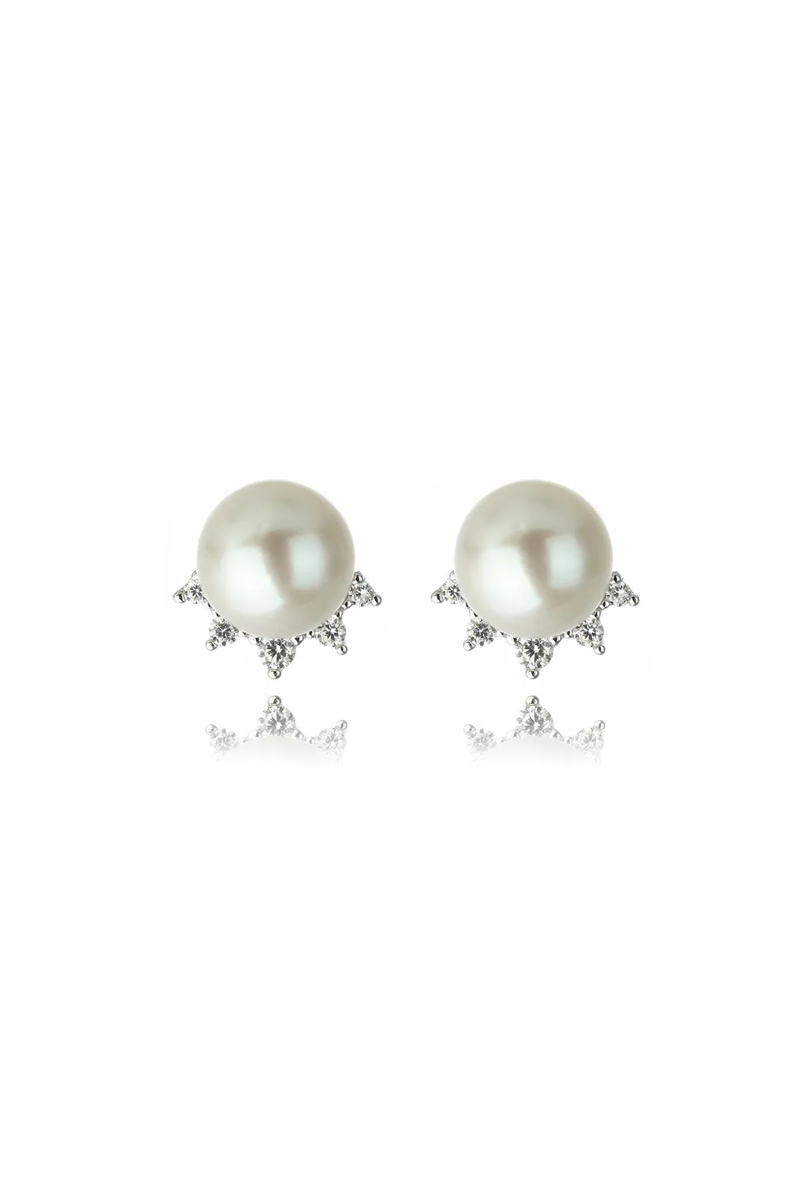OCEANS COOGEE FRESHWATER PEARL EARRINGS SILVER