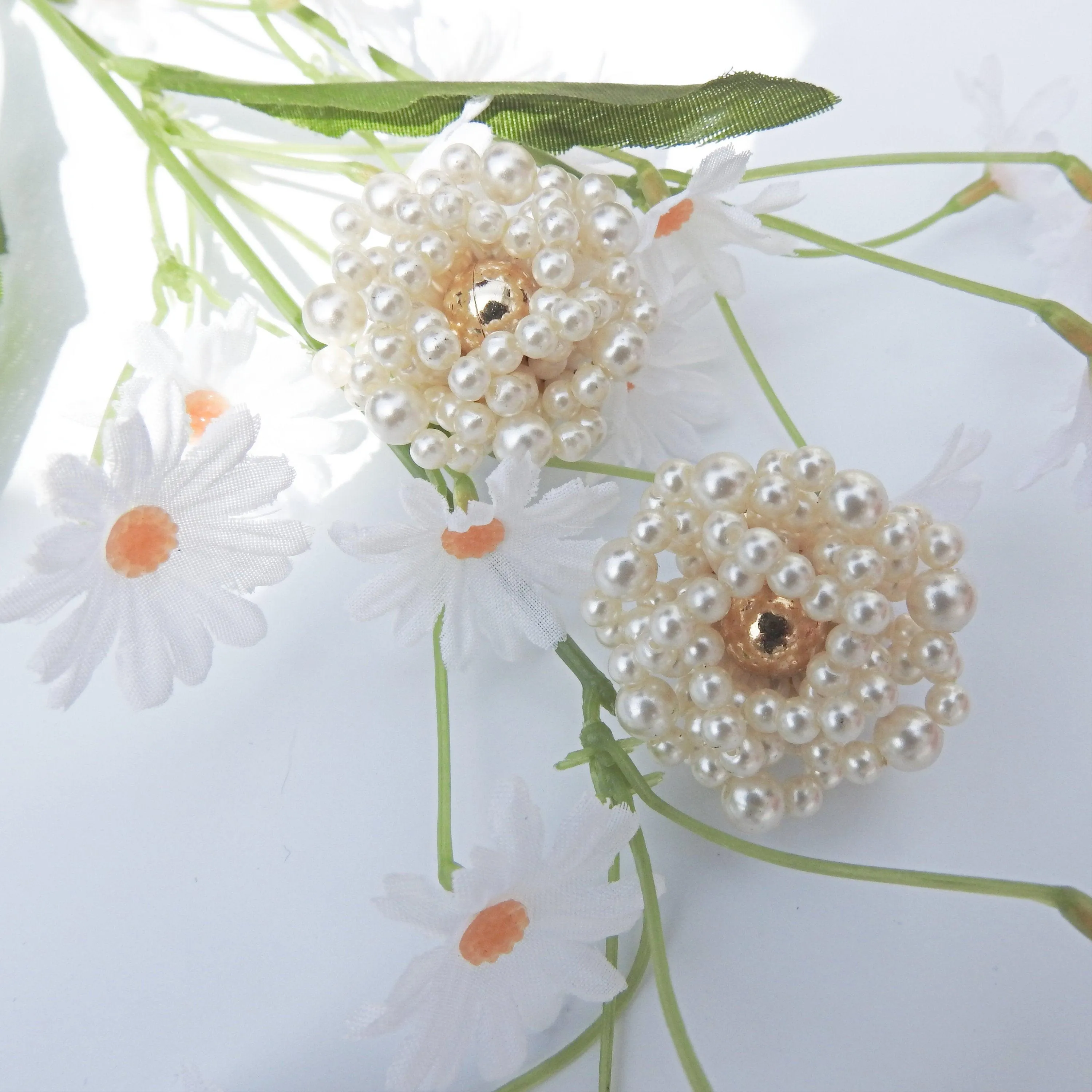 Old retro clip on earrings