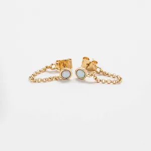 Opal Chain Huggies - Best Seller