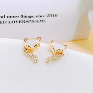 Opal Fox Earrings