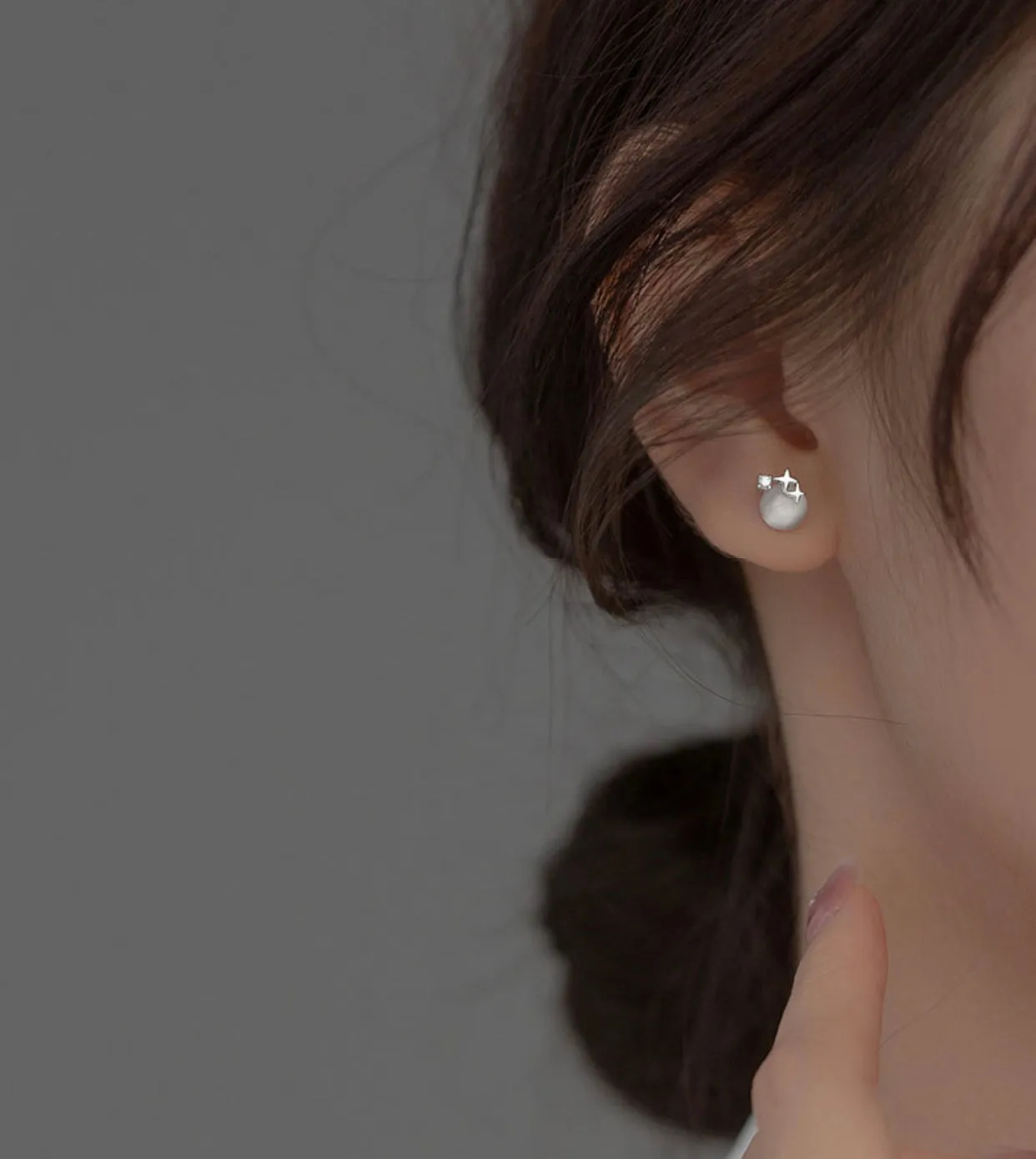 Opal Star Studs Earrings - EOS015