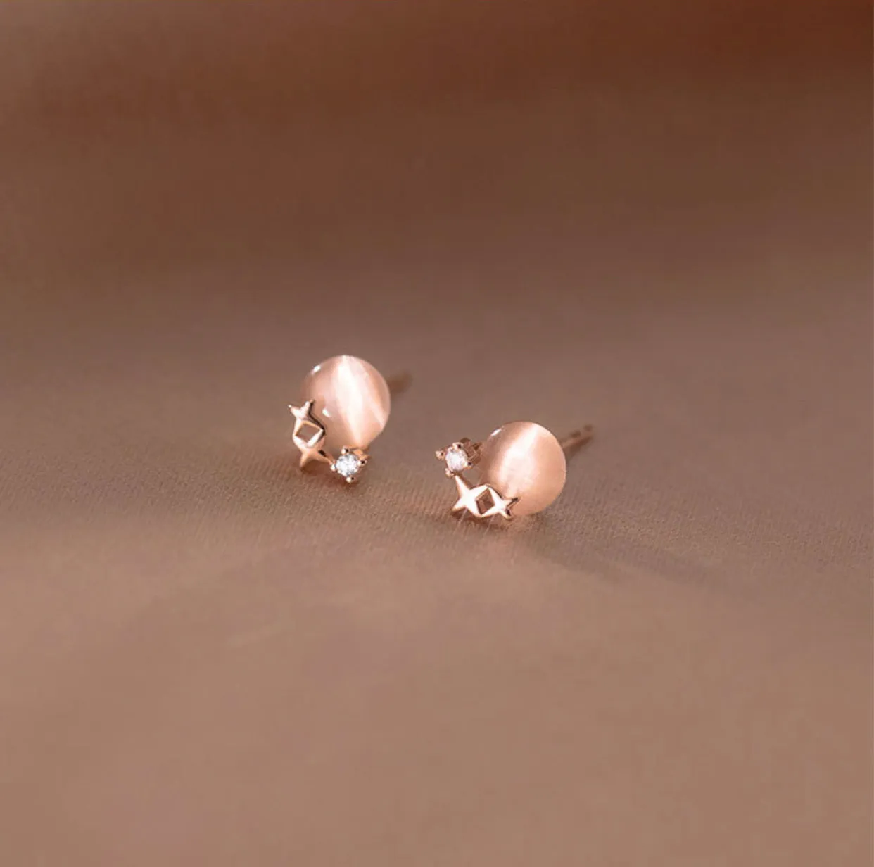 Opal Star Studs Earrings - EOS015