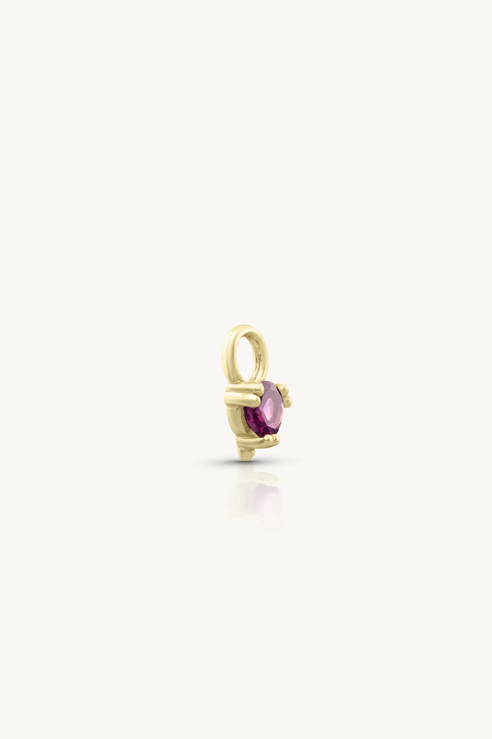 Orb Rhodolite Gold Charm