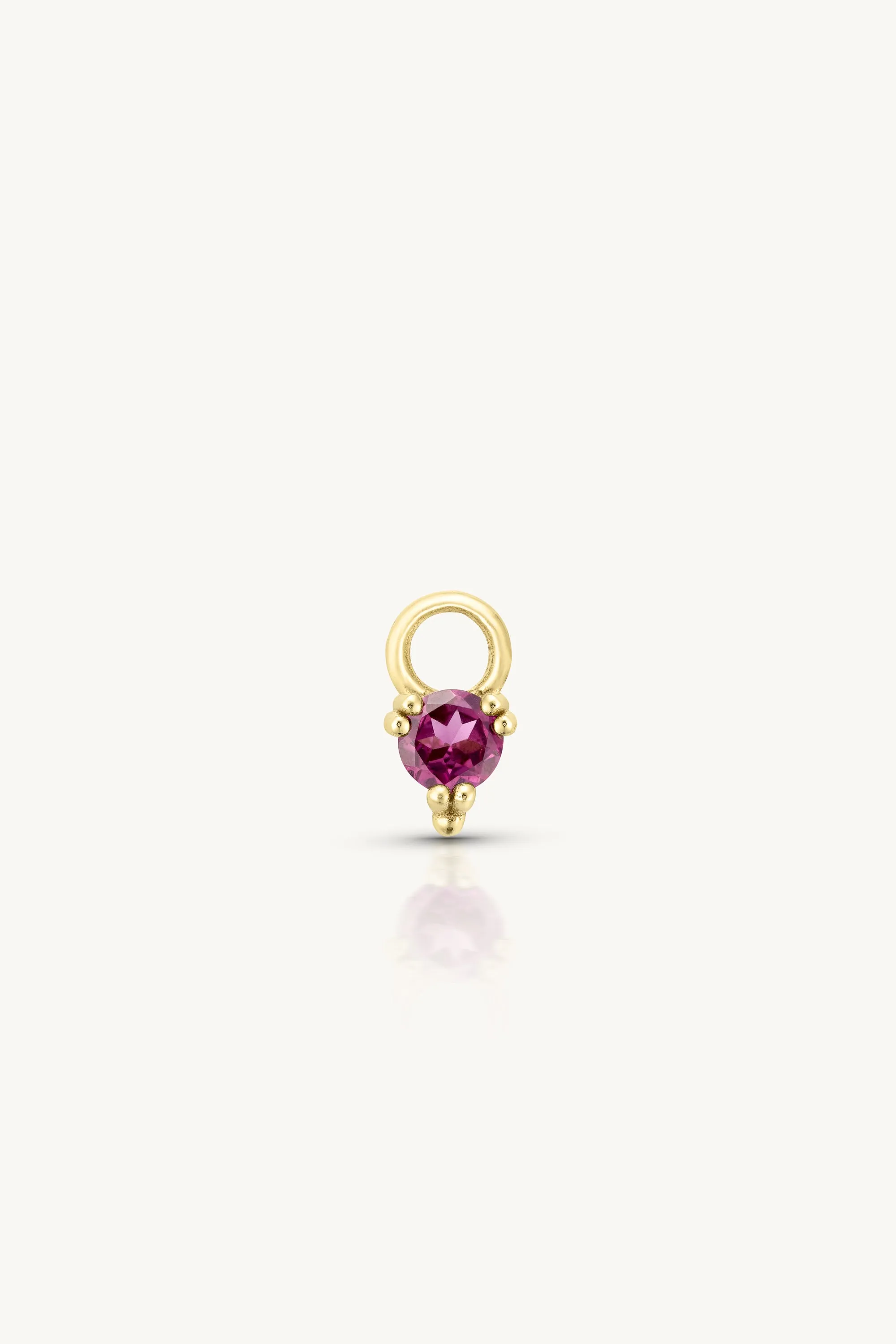 Orb Rhodolite Gold Charm