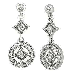 Ornate Vintage Style Inspired Dangle Earrings