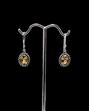 Oval Citrine Earrings