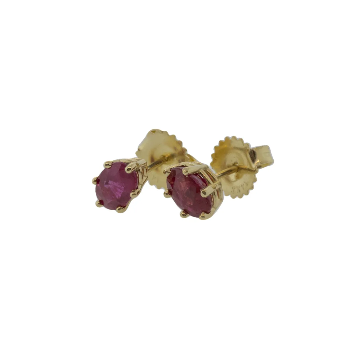 Oval Ruby Stud Earrings