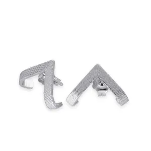 Pair of Men's Earrings Solid Sterling Silver Handcrafted Jewelry