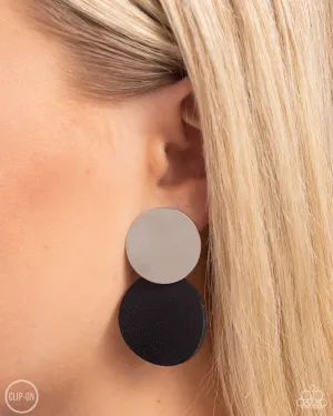 Paparazzi Leather Leader - Clip On Earring