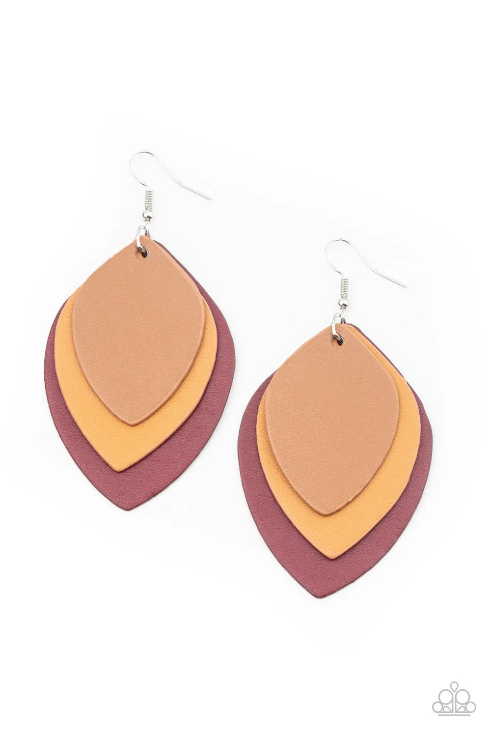 Paparazzi Light as a LEATHER Earrings Red