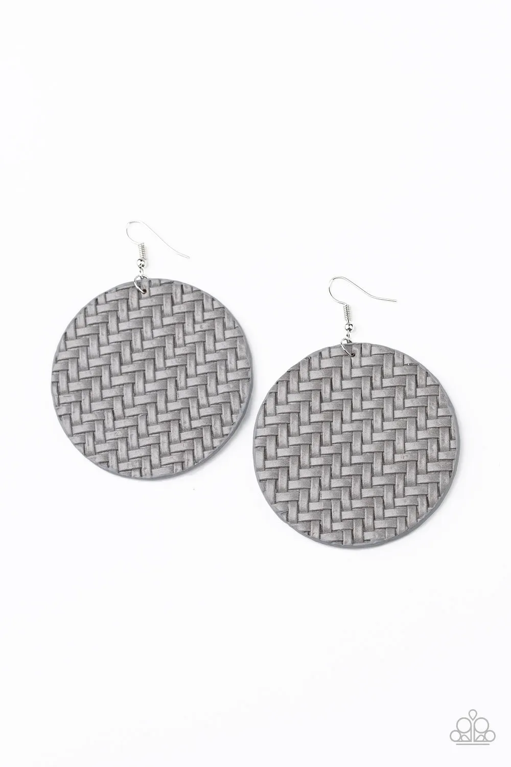 Paparazzi Plaited Plains Earrings Silver