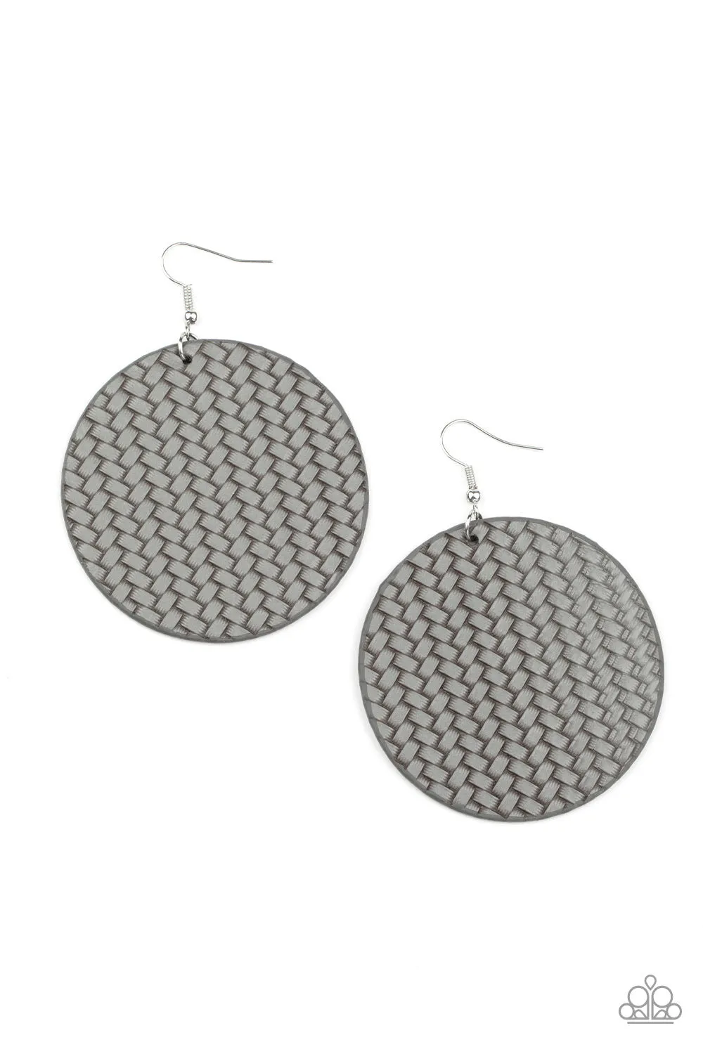 Paparazzi WEAVE Your Mark Earrings Silver