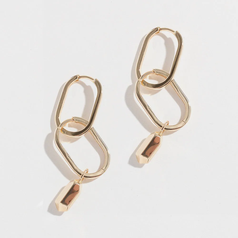 PAPERCLIP HOOPS | 14K GOLD