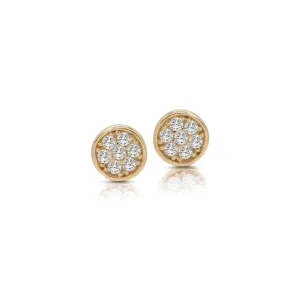 PAVÉ DISC STUD EARRINGS