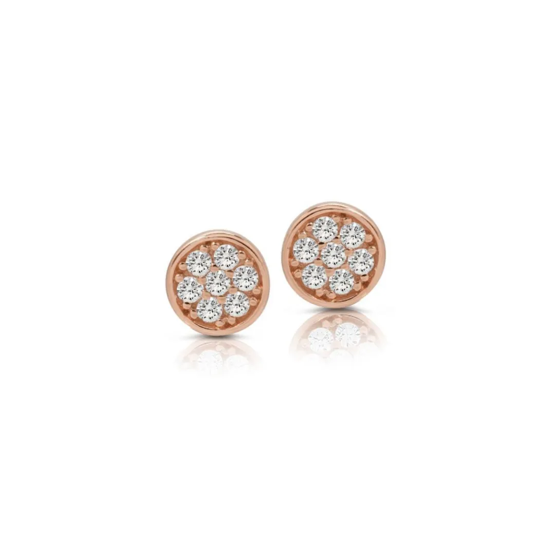 PAVÉ DISC STUD EARRINGS
