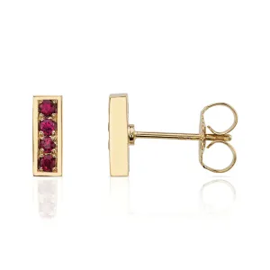 PAVÉ MONET STUDS WITH GEMSTONES