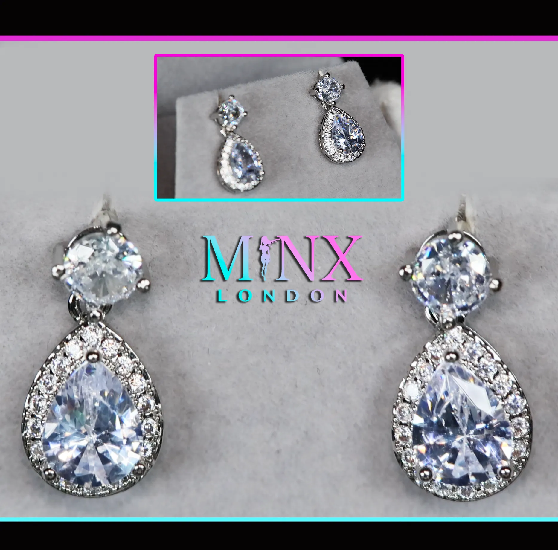 Pear Cut Diamond Earrings | Wedding Earrings