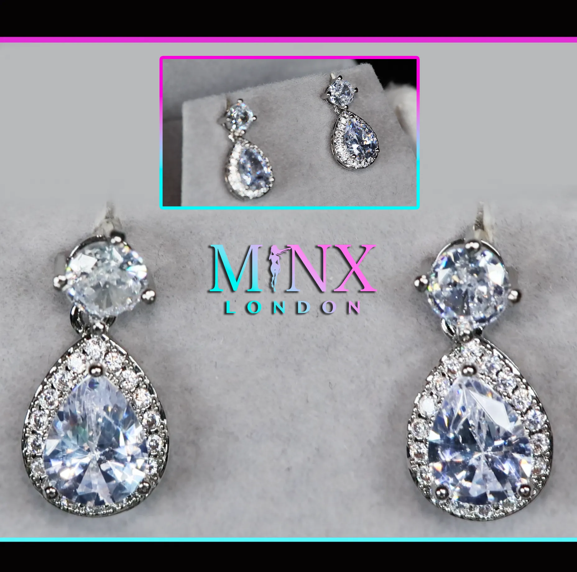 Pear Cut Diamond Earrings | Wedding Earrings