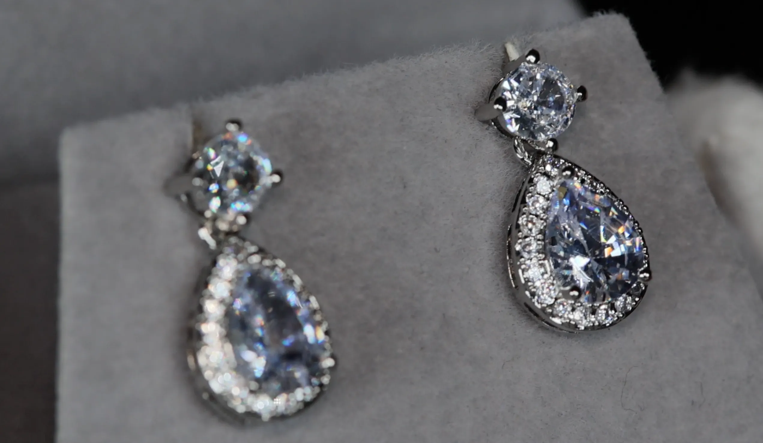 Pear Cut Diamond Earrings | Wedding Earrings