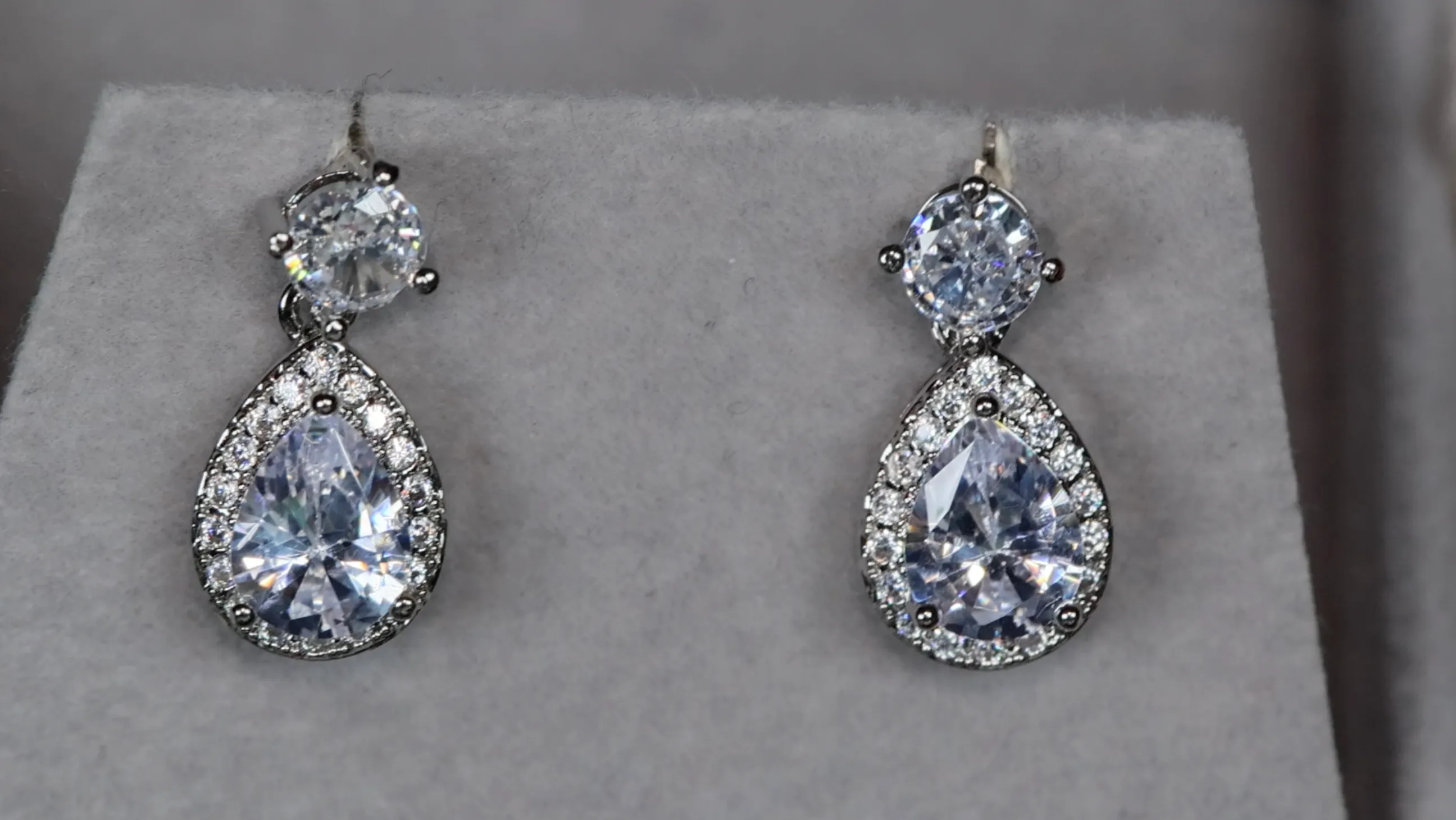 Pear Cut Diamond Earrings | Wedding Earrings