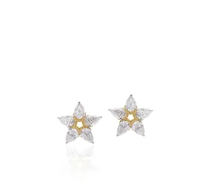 Pear Flower Stud Earrings