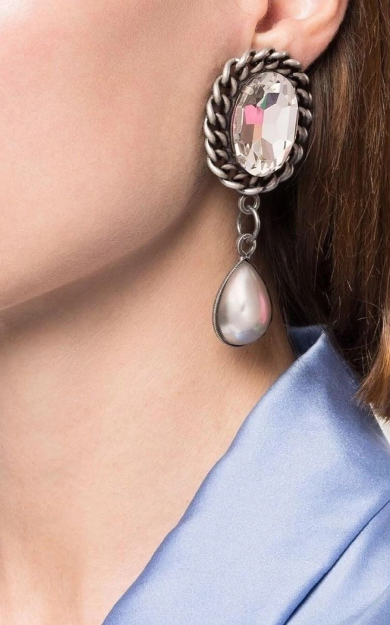 Pearl Drop Clip-On Earrings