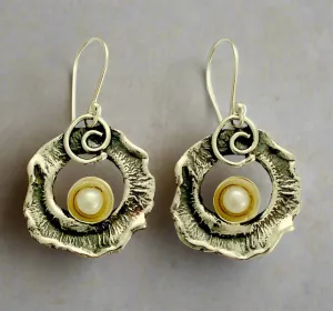 Pearl Drop Silver Gold Earrings - Guilty Pleasures.