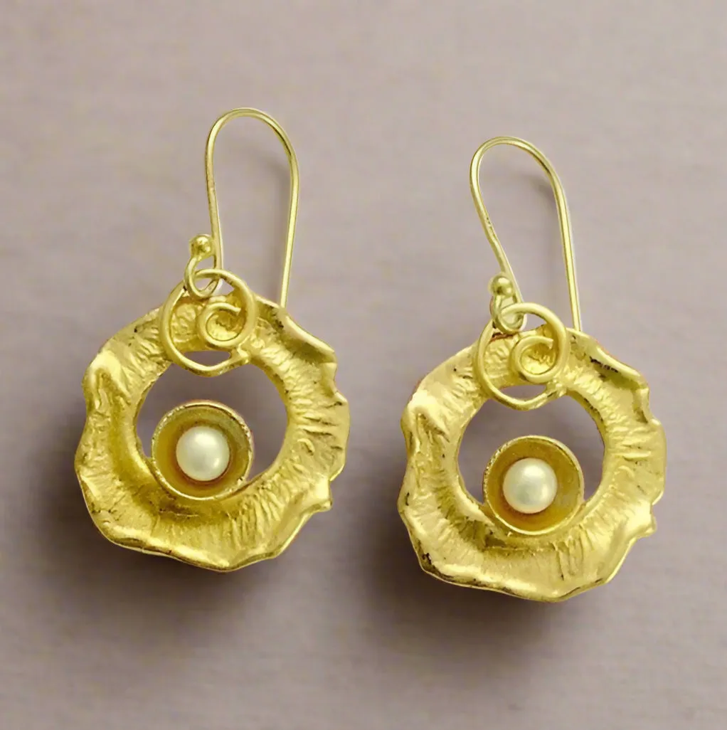 Pearl Drop Silver Gold Earrings - Guilty Pleasures.