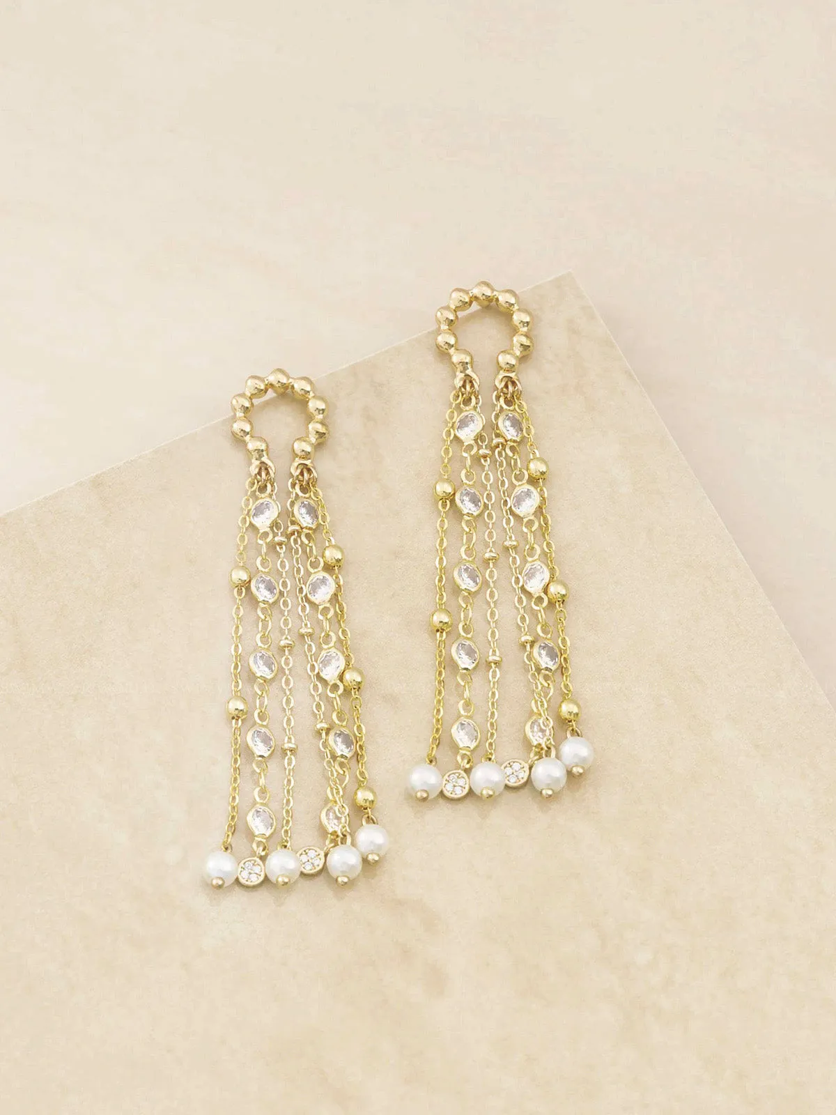Pearly Gates 18k Gold Plated Earrings