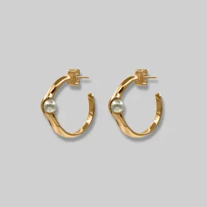 Pearly Hoop Earrings