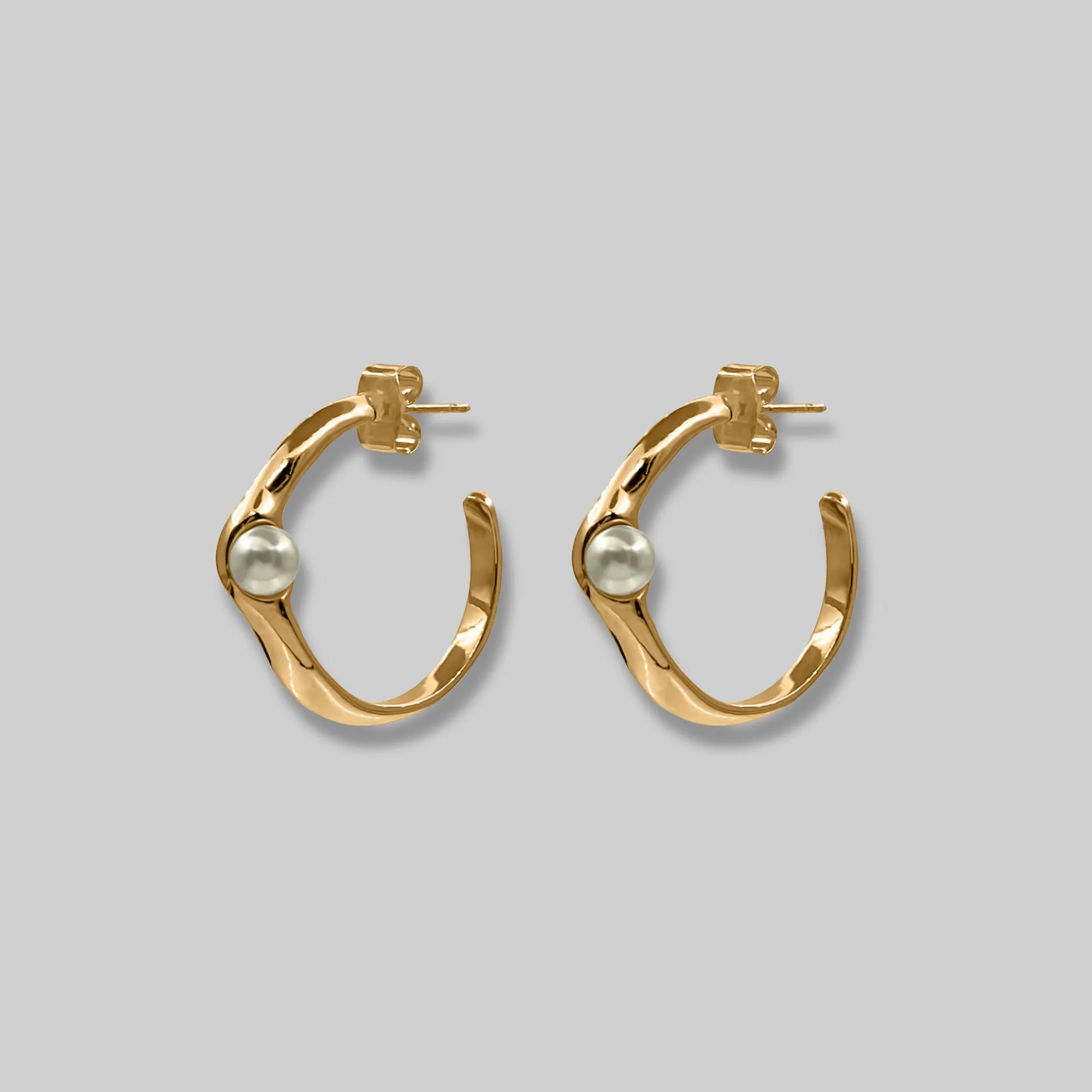 Pearly Hoop Earrings