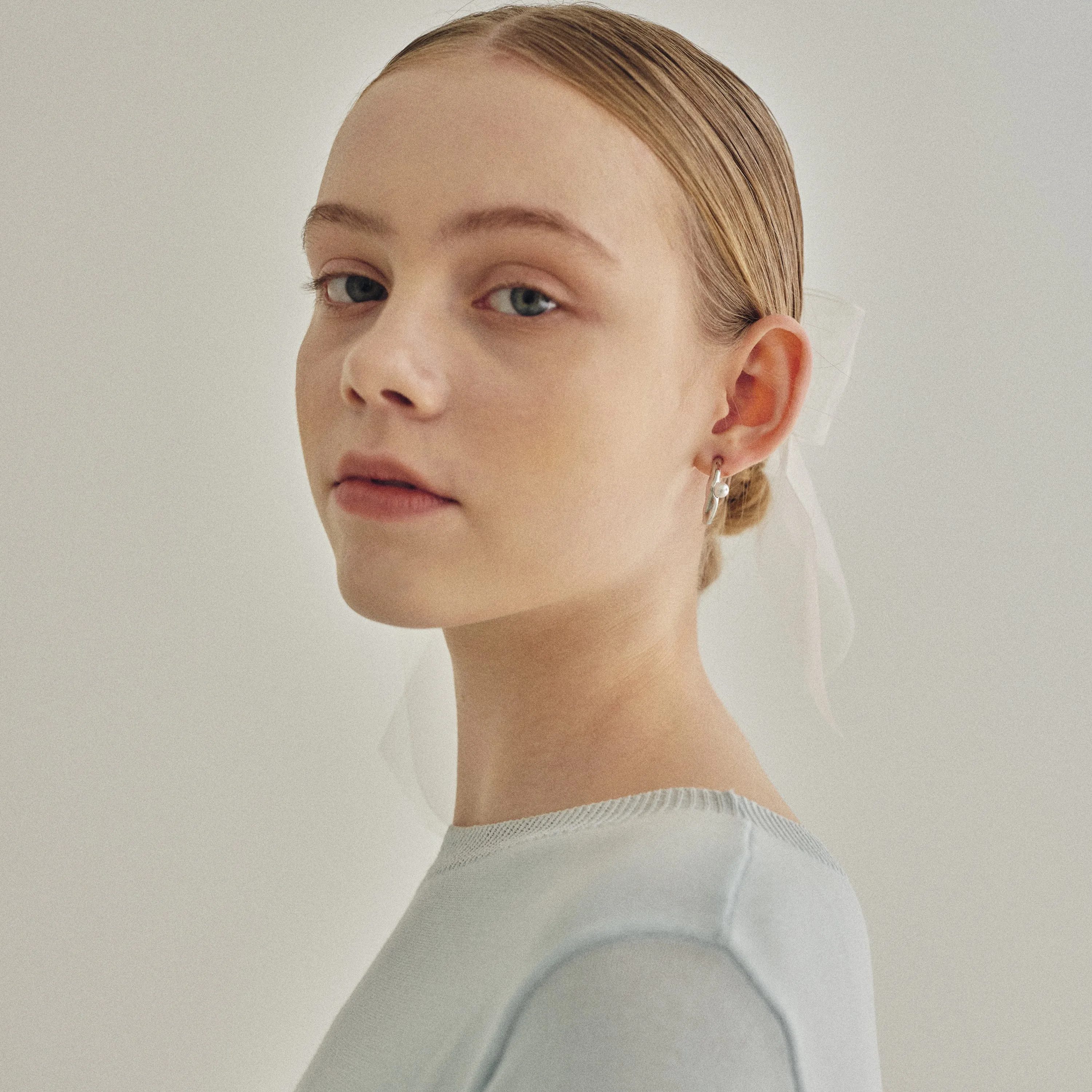 Pearly Hoop Earrings