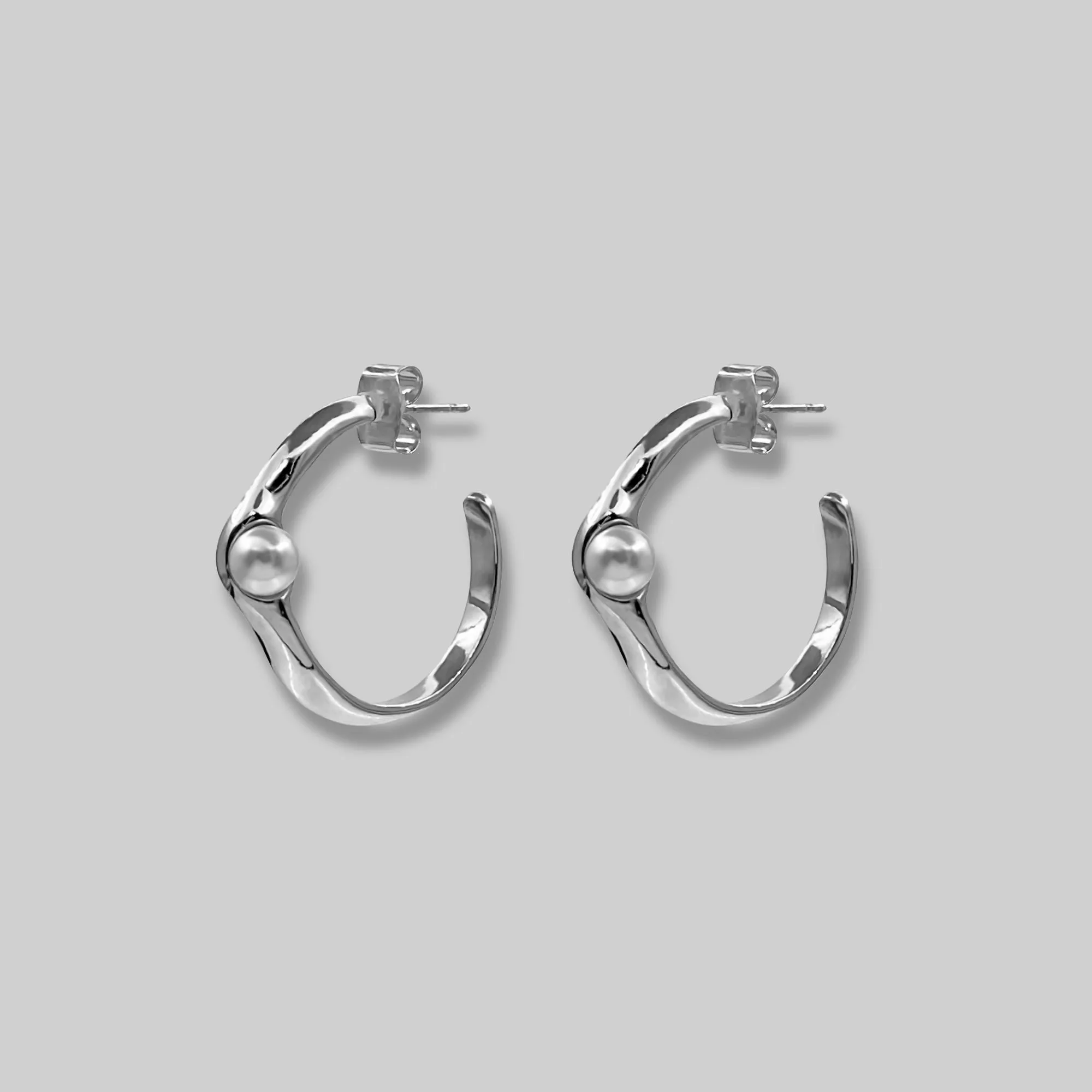 Pearly Hoop Earrings