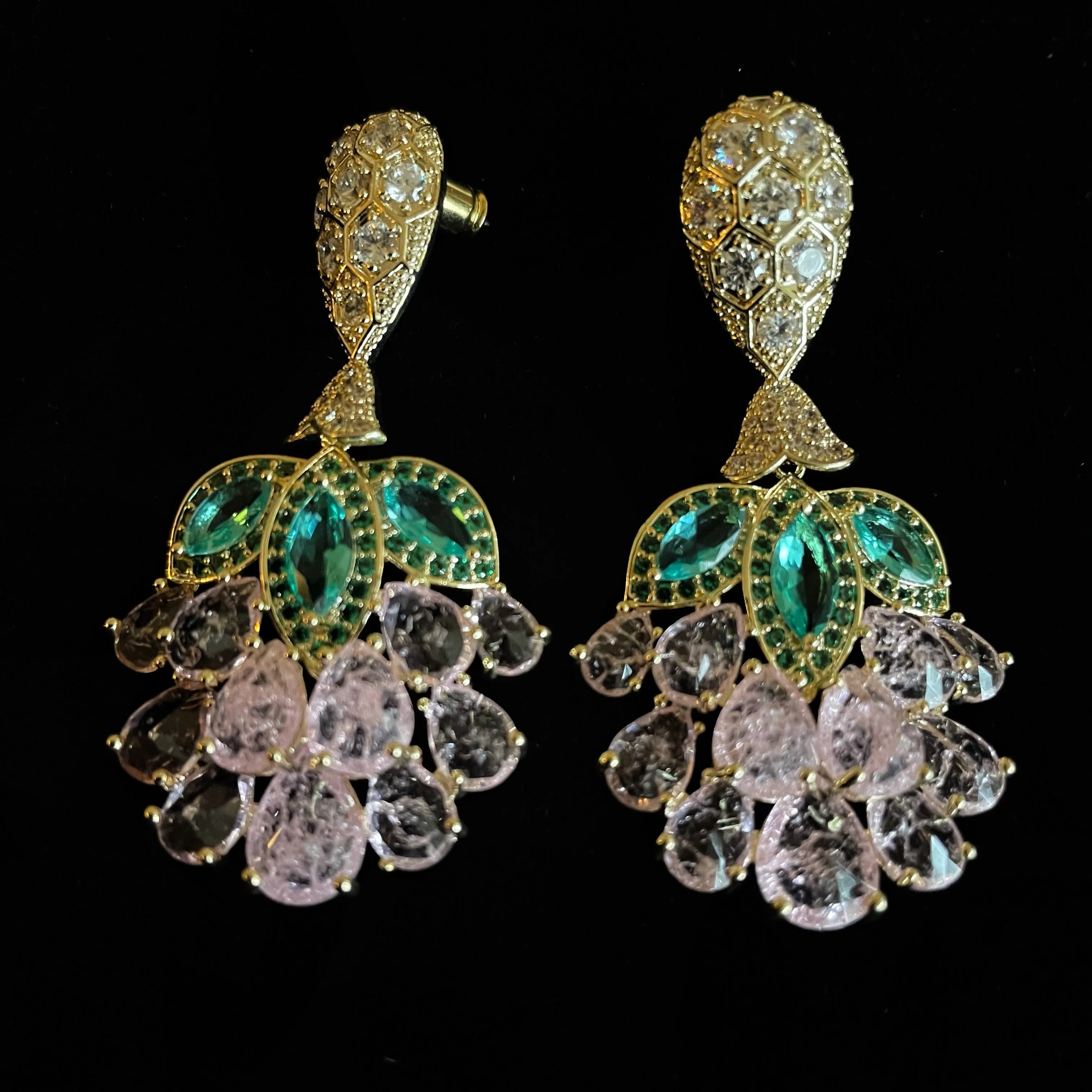PETITE BLOSSOM CRYSTAL DROP EARRINGS