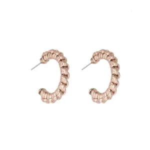 Petite Braided Hoop Earrings Gold