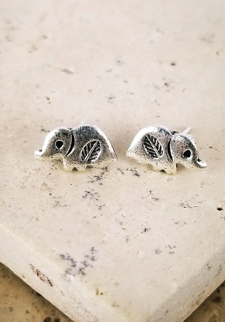 Petite Elephant Pin Earrings