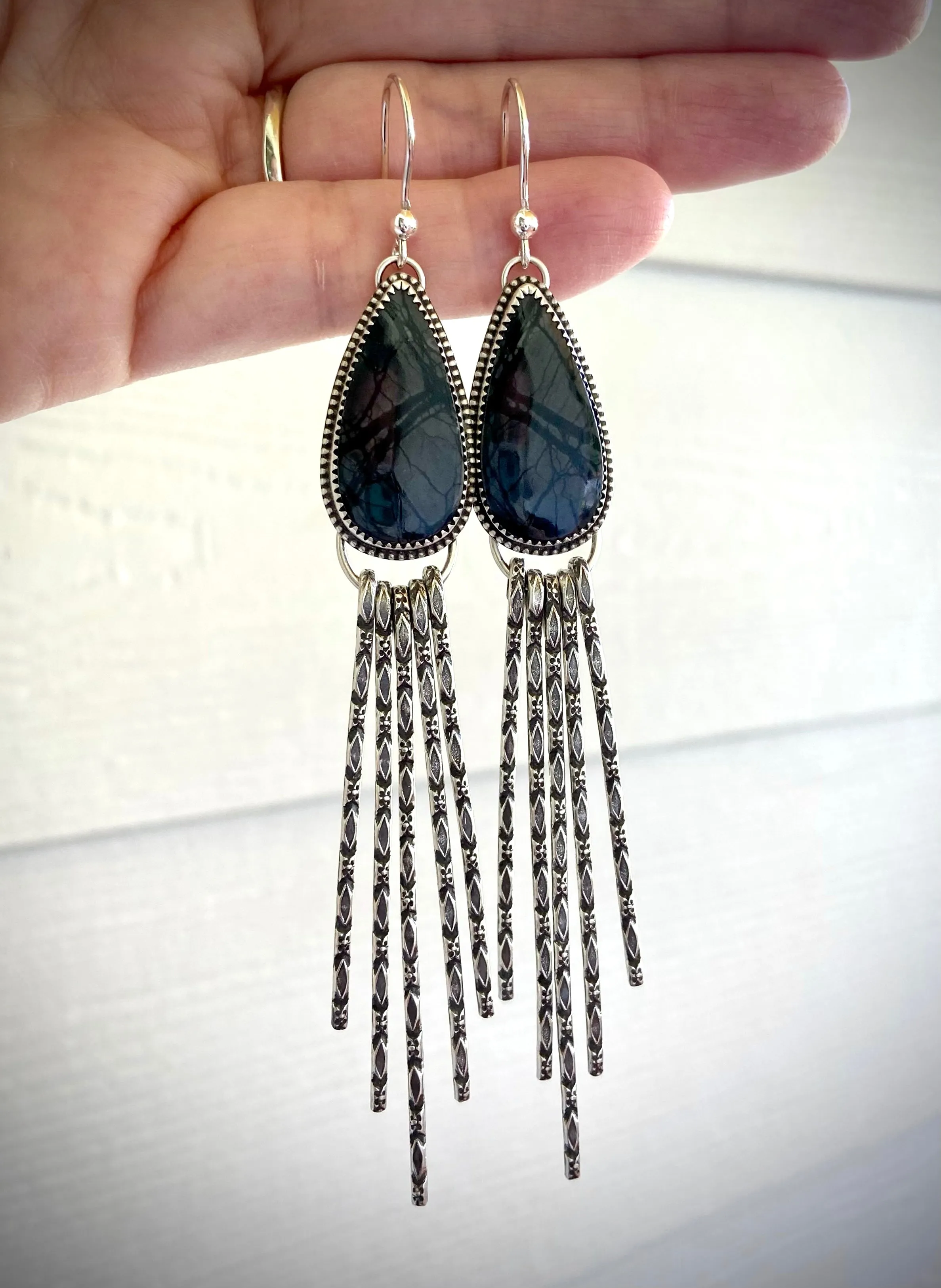 Picasso Jasper Fringe Earrings