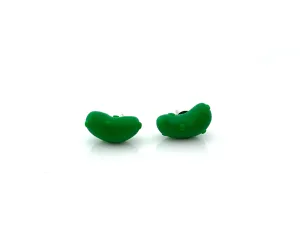 Pickle Charm Polymer Clay Sterling Silver Stud Earrings