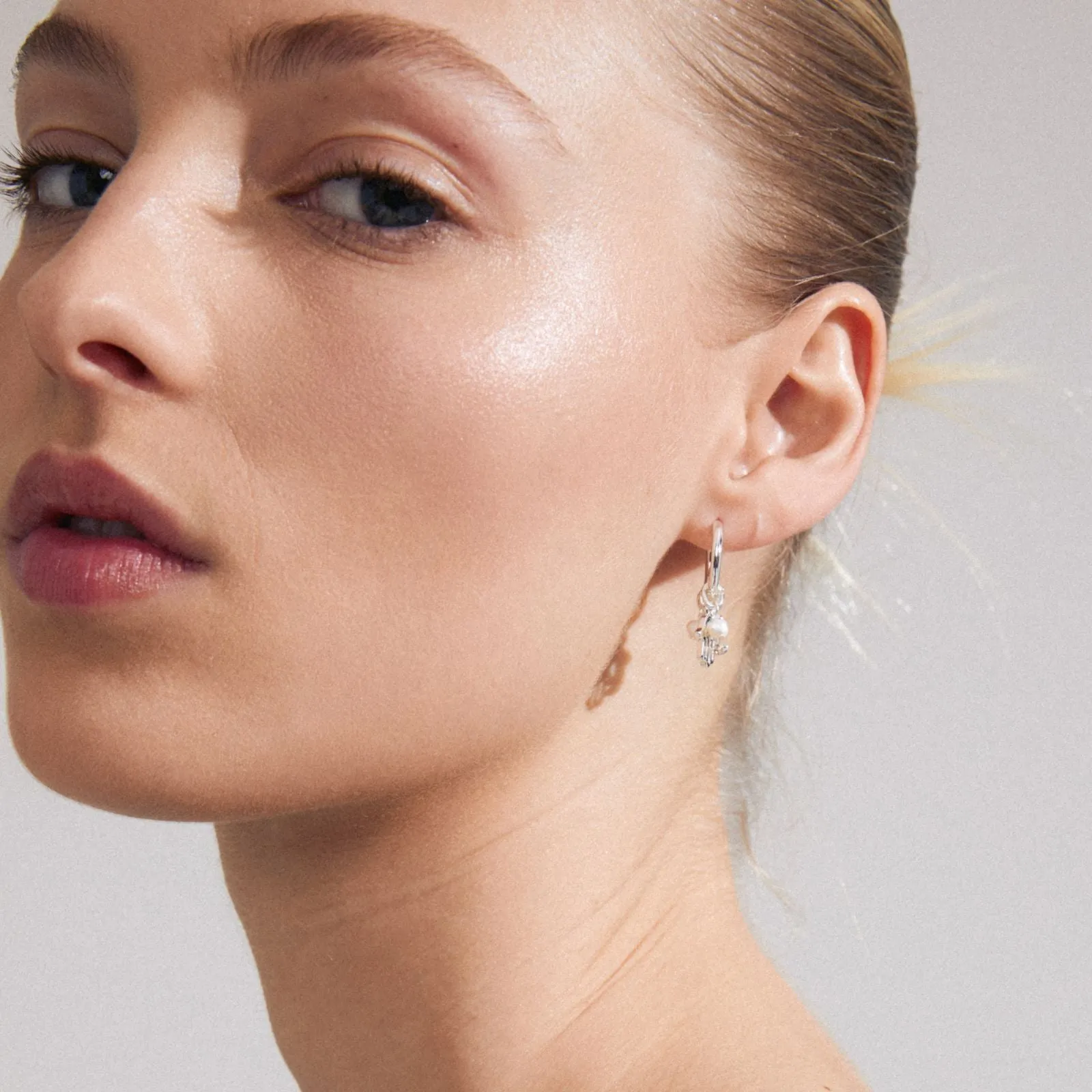 Pilgrim Prucence Silver Small Hoop Earrings