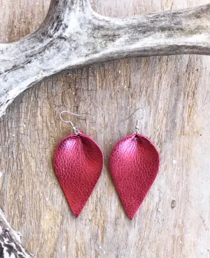 Pinched Leather Earrings (9 available colors)