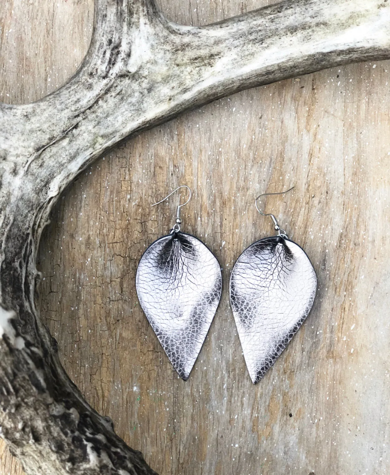 Pinched Leather Earrings (9 available colors)