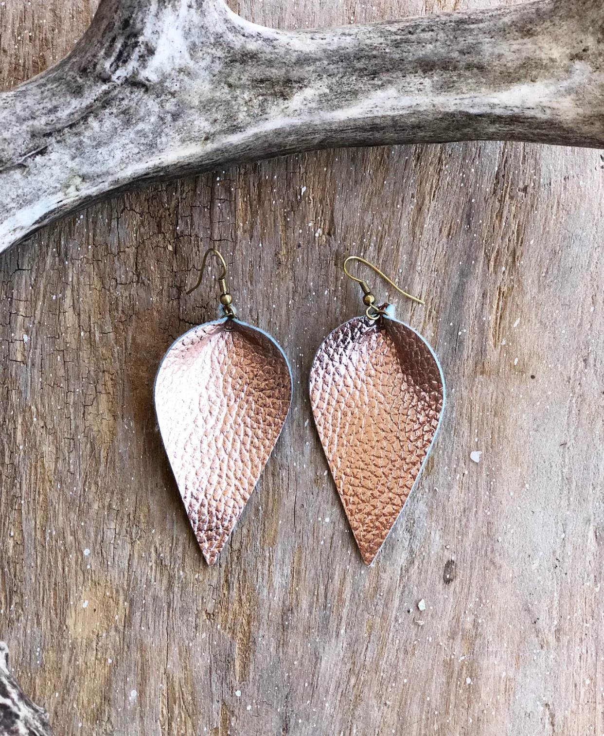 Pinched Leather Earrings (9 available colors)