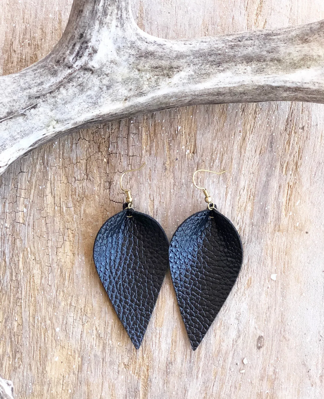 Pinched Leather Earrings (9 available colors)