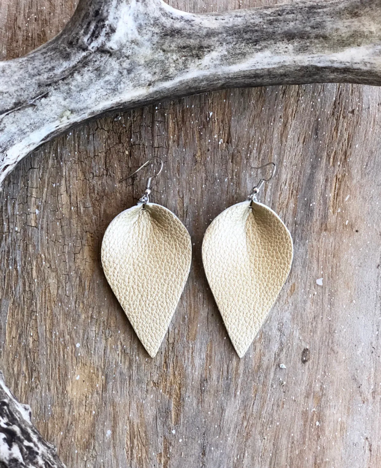 Pinched Leather Earrings (9 available colors)