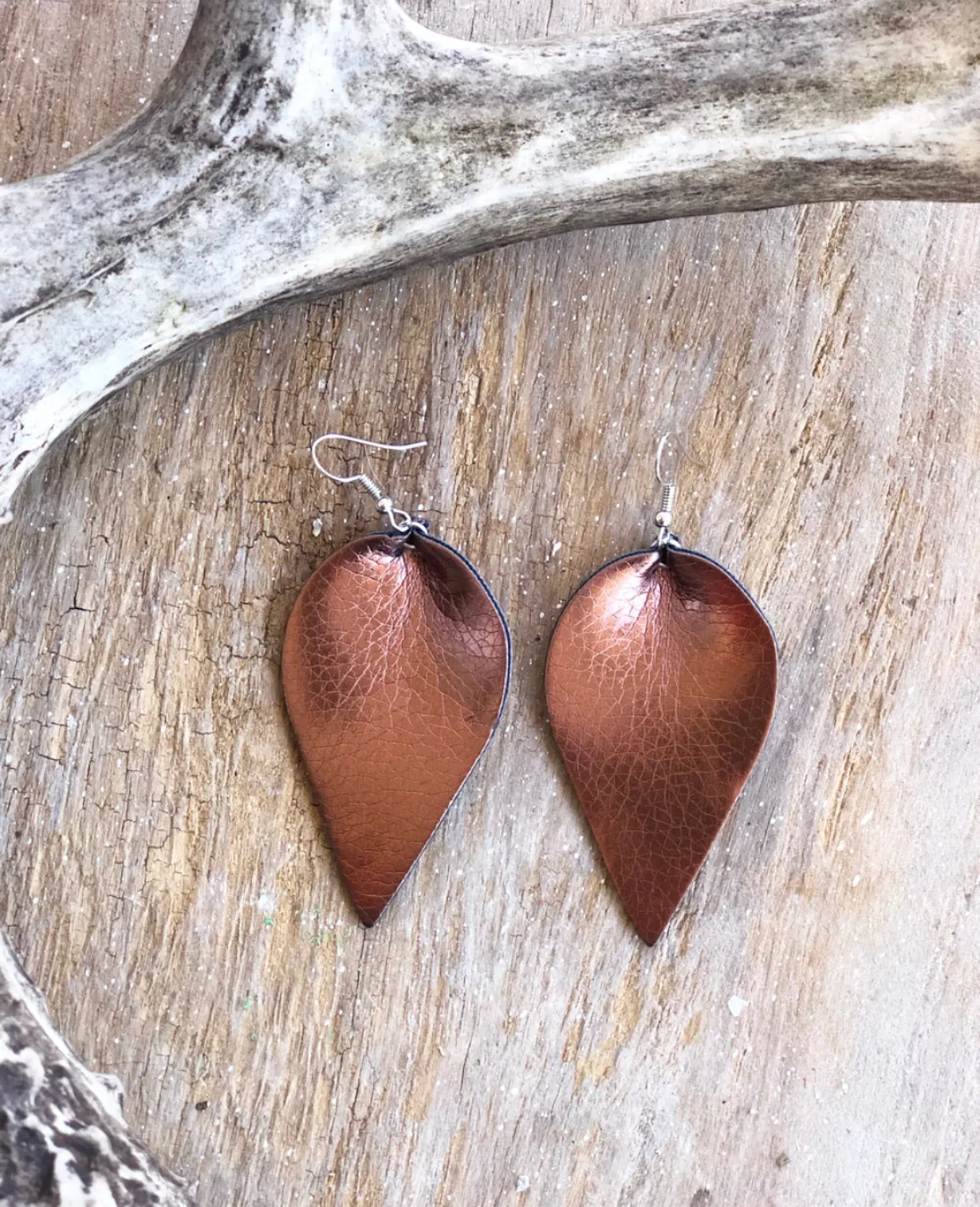 Pinched Leather Earrings (9 available colors)